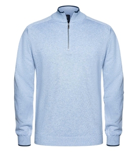 Men's Half-Zip Pullover Knitted Long Sleeve Sweater Solid Color High Quality Breathable Casual Winter Wear Custom - Product Image 6