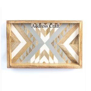 High Demand Mirror <b>Tray</b> Natural Mother of Pearl Inlay Wood Serving <b>Tray</b> <b>Table</b> Decor Kitchenware Ramadan Eid Dates Chocolate <b>Tray</b> - Product Image 5