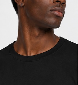<b>Men's</b> Black Cotton T-Shirt Short Sleeve O-Neck Regular Fit Casual Wear - Product Image 2
