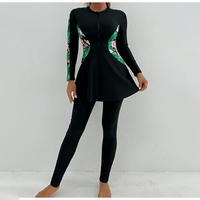 Maillot de bain musulman pour femmes, tenue de bain islamique modeste à couverture intégrale, ensemble burkini à manches longues pour la plage et la piscine
