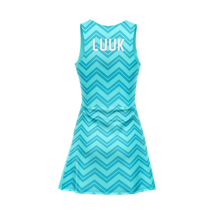 Uniforme de tennis personnalisé de haute qualité pour femmes, imprimé sur mesure, sans manches, séchage rapide, évacuation de l'humidité, jupe de cheerleading tendance - Product Image 3