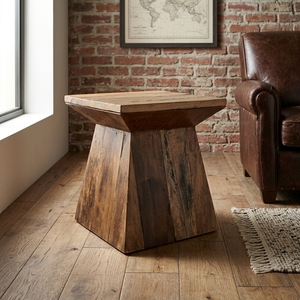 Tabouret et pouf décoratifs en bois recyclé pour chambre à coucher, salon, hôtel, appartement, villa, patio, meubles élégants et écologiques - Product Image 5