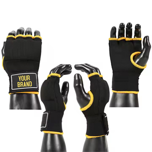 Guantes de Boxeo de Cuero y Algodón con Gel, Transpirables, con Vendas Elásticas para las Manos, del Mejor Fabricante Verificado de Pakistán, Venta al Por Mayor 2026 - Product Image 1