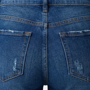 Shorts en jean sexy déchirés à ourlet brut pour femme, taille haute, mode estivale, streetwear tendance, couleur personnalisée, vêtements haut de gamme - Product Image 5
