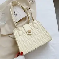 Litthing — sac à bandoulière Simple brodée pour femme, sacoche à plis simples, fourre-tout, nouvelle mode 2022