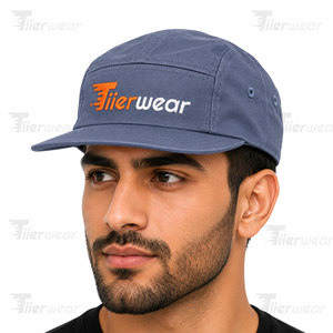 Gorra Trucker Tiiierwear Azul de 5 Paneles, 100% Algodón, Logotipo Bordado en la Parte Delantera, Gorra Snapback Casual al por Mayor para Hombre - Product Image 2