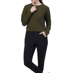 เสื้อสเวตเชิ้ตถักคอวีทรงลำลองแบบยูนิเซ็กซ์ สีสันตัดกัน ทรงปกติ - Product Image 5
