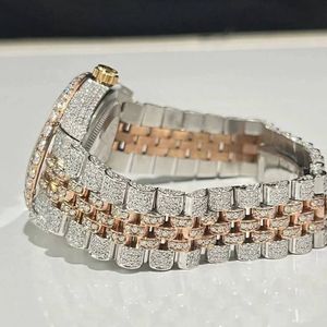 Splendid Diamond <b>Watch</b> Men Analog Quartz Luxury <b>Case</b> Roman Numeral Deployment Clasp 28mm Sapphire Crystal ETA Movement 10m Water - Product Image 6