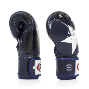 Guantes de Competición Fairtex Personalizados de Alta Calidad, Color Azul, Correa de Cuero Vacuno Original, Fabricante OEM, Muay Thai - Product Image 3