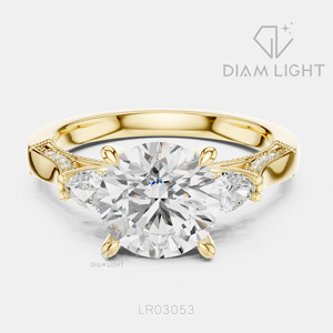 Bague de fiançailles et d'anniversaire fantaisie en or blanc 14 carats avec diamant de laboratoire rond de 2,00 carats, couleur F+, clarté VS+, certifié IGI - Product Image 5