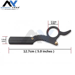 Navaja de Afeitar Clásica de Acero Inoxidable con Hoja Recta para Barbero, Ideal para Viajes y Uso Doméstico, Mecanismo de Fácil Reemplazo, Seis Cuchillas para el Cuidado de la Barba - Product Image 3