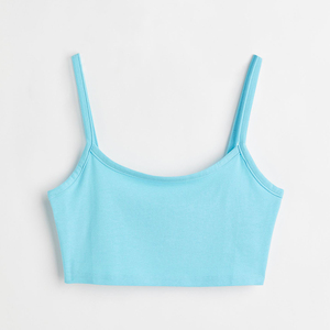 Débardeurs courts ajustés sans coutures en coton et fibre de bambou respirants anti-boulochage pour femme – Idéaux pour les soirées et clubs - Product Image 1