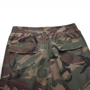 Shorts cargo en jean camouflage pour homme, taille mi-haute, cordon de serrage, taille élastique, plusieurs poches, style utilitaire hiver, coton respirant - Product Image 2