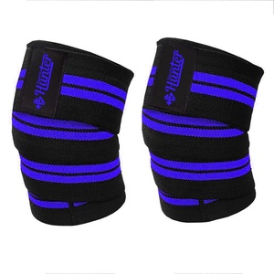 Professional Knee Wraps for Gym Weightlifting & Powerlifting Elastic <b>Compression</b> Adjustable Knee Support Custom Logo Knee Wraps - Product Image 6