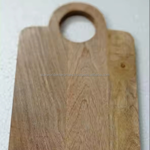 Planche à fromage en bois d'acacia avec outil Ensemble de planche à fromage rectangulaire en bois de gros Couteau à fromage en acier inoxydable - Product Image 1