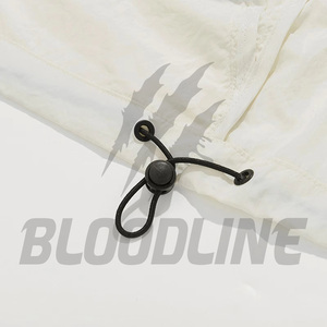 BLOODLINE Chaqueta unisex a prueba de viento de manga larga para todas las estaciones, abrigo deportivo con capucha blanca para exteriores - Product Image 3