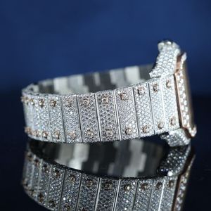 Reloj Automático de Lujo para Hombre, Cuadrado, con Diamantes, Correa de Acero Inoxidable de 16 mm, Precio de Fábrica - Product Image 3