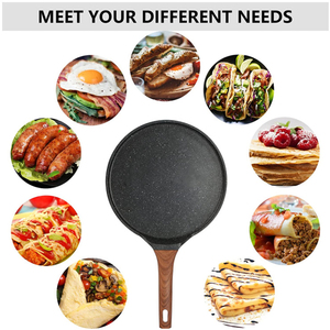 Multi-Purpose <b>Ceramic</b> Non-Stick Tawa Omelet Pan Heat Resistant Aluminum Alloy Handle Durable Scratch-Proof Surface Gas Induction - Product Image 6
