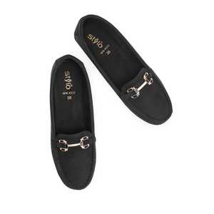 Mocassin noir pour dames - Product Image 1