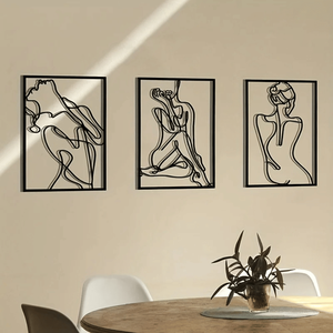 CIFbuy Set di 3 Sculture Murali Astratte Minimaliste Moderne per Soggiorno, Camera da Letto, Ufficio - Servizio di Selezione Disponibile - Product Image 1
