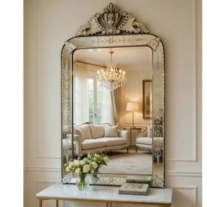 Miroir décoratif baroque vénitien élégant |   Miroir mural en verre de style antique de luxe pour la décoration intérieure de la chambre, de l'hôtel et de la maison - Product Image 4