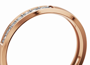 Anillo de Diamantes de Lujo en Oro Sólido de 9K, 14K y 18K, Opciones en Oro Amarillo, Rosa y Blanco, Diamantes Naturales, Joyería Nupcial, Anillo de Compromiso para Mujer - Product Image 3