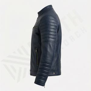 Chaqueta de Motociclista de Cuero Genuino para Hombre de la Mejor Calidad, Nueva Colección de Invierno, Chaquetas de Motocicleta con Protecciones Desmontables Personalizadas - Product Image 3