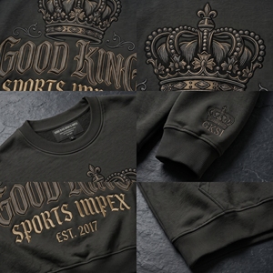 เสื้อสเวตเชิ้ตผู้ชายทรงปกติ คอกลม ผ้าฝ้ายฟลีซ สำหรับฤดูหนาว ปักโลโก้ด้านหน้า ผลิตตามสั่ง OEM สไตล์ลำลอง - Product Image 5