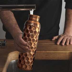 Excellent Quality Copper Water Bottle <b>drinkware</b> Keeps Water Fresh and Supports Immunity Available for Factory Price from India - Product Image 2