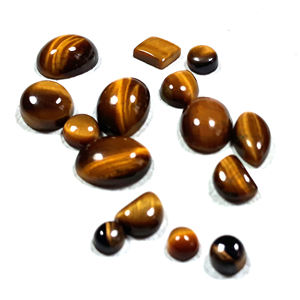 Pierre précieuse naturelle œil de tigre cabochon, forme fantaisie, taille personnalisée, pierre en vrac pour la fabrication de bijoux, vente en gros en vrac - Product Image 2