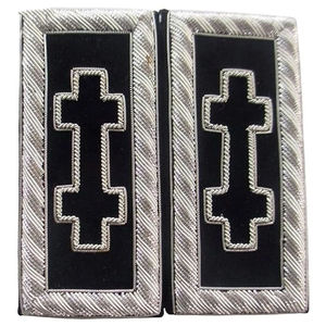 Épaulettes dorées brodées à la main, insignes de grade personnalisés pour uniformes de cérémonie et de défilé - Product Image 1