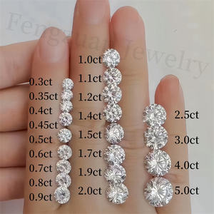 เพชรเม็ดเดี่ยวเพาะเลี้ยงในห้องปฏิบัติการ น้ำหนัก 030 ถึง 050 กะรัต สี DEF ประเภท CVD รูปทรงกลมเจียระไนแบบบริลเลียนท์ คุณภาพสูง เพชรสร้างในห้องปฏิบัติการ - Product Image 2