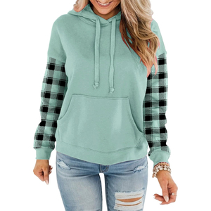 Low MOQ Women's Winter Hooded Hoodies Fleece Fabric Windproof & Eco-Friendly Slim Fit Quick Dry Customizable Private Label Front - Product Image 1
