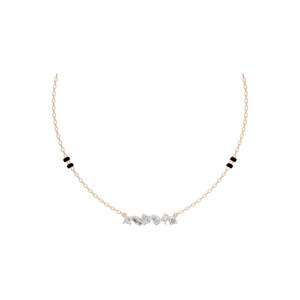 Collier Aarinya en or 14 carats avec diamant de laboratoire certifié IGI, coupe cœur, chaîne à maillons, unisexe, pour usage quotidien - Product Image 3