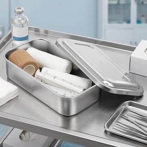 Plateau pour instruments chirurgicaux en acier inoxydable, plateau pour instruments de clinique médicale - Product Image 3