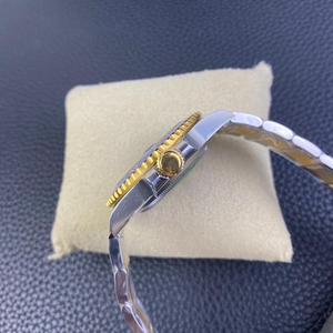 Reloj de pulsera mecánico automático analógico de acero inoxidable de dos tonos de la marca BOJ Plain R.O.L.E.X.77 para hombre a bajo precio, gran oferta. - Product Image 4