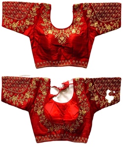 Festival Wear Georgette Embroidery Sequined Button Hole <b>Butterfly</b> Sleeve Blouse Party Wear Ready Stitched In-Stock Wholesale - Product Image 1