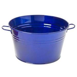 Maceta galvanizada de gran tamaño para decoración de plantas en interiores y exteriores con diseño rústico vintage estilo granja. - Product Image 3