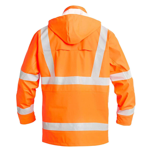 Veste de sécurité haute visibilité pour la construction, tissu polyester Oxford 300D, enduit PU, conforme à la norme EN ISO, veste de sécurité conforme à la norme ANSI - Product Image 2