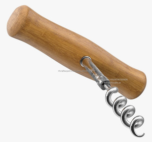 Herramienta de barra de madera hecha a mano con estilo medieval sacacorchos resistente abridor de botellas de vino de metal - Product Image 3