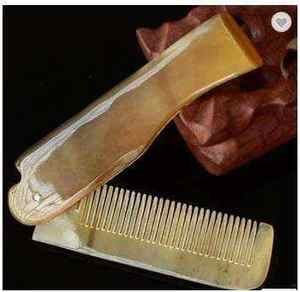 Peine de cuerno de búfalo natural negro al por mayor para tamaño personalizado y precio económico con pulido artesanal - Product Image 3