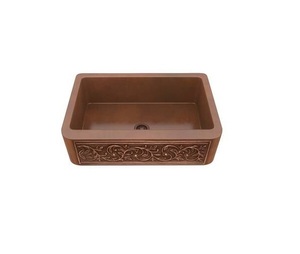 Évier de cuisine en cuivre Heritage, cuve profonde, doté d'un artisanat traditionnel et de fonctionnalités pratiques modernes - Product Image 2