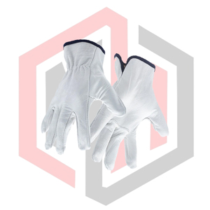 Gants en cuir blanc naturel, résistants, réfléchissants, antistatiques, respirants, résistants aux déchirures, sans silicone, sans poudre - Product Image 3