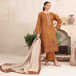 Super vendeur entier-Pakistanais Salwar Kameez Pakistan et indien Viscose 3 pièces Costumes pour femmes Broderie par Tawakkal sur Jacquard - Product Image 6