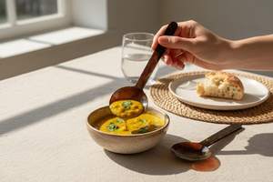 Ensemble moderne de cuillères et fourchettes à salade en résine époxy – Couverts attrayants pour servir la salade, grande cuillère et spatule, vaisselle au meilleur prix - Product Image 3