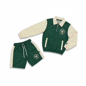 Ensemble veste et short coupe-vent et respirant pour homme 2026, style streetwear, polyester/nylon, avec cordon de serrage - Product Image 1