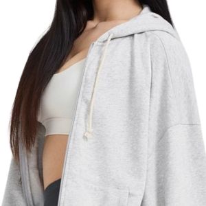 <b>Womens</b> <b>Zip</b> <b>Up</b> Hoodies Casual Oversized Sweatshirt Soft Fleece Hooded Jacket Long Sleeve Warm <b>Tops</b> for Autumn Winter Streetwear - Product Image 5