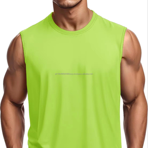 Débardeur en coton pour homme, grande taille, léger, tricoté, pour la salle de sport, entraînement, été, décontracté, sans manches, évacuation de l'humidité - Product Image 1