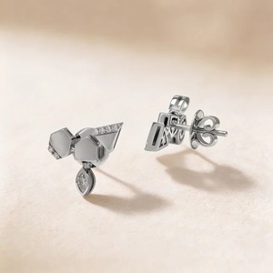 Pendientes de Oro Blanco de 9K con Diamantes de 1.20CT en Forma Geométrica Marquise, Fabricante de Joyería Fina Personalizada al por Mayor - Product Image 4