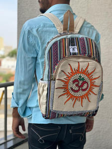 Nueva mochila ecológica personalizada Unisex Day Hemp Bag Mochila Simple elegante ORGANIC Hemp Laptop Backpack con tela de cáñamo salvaje - Product Image 2